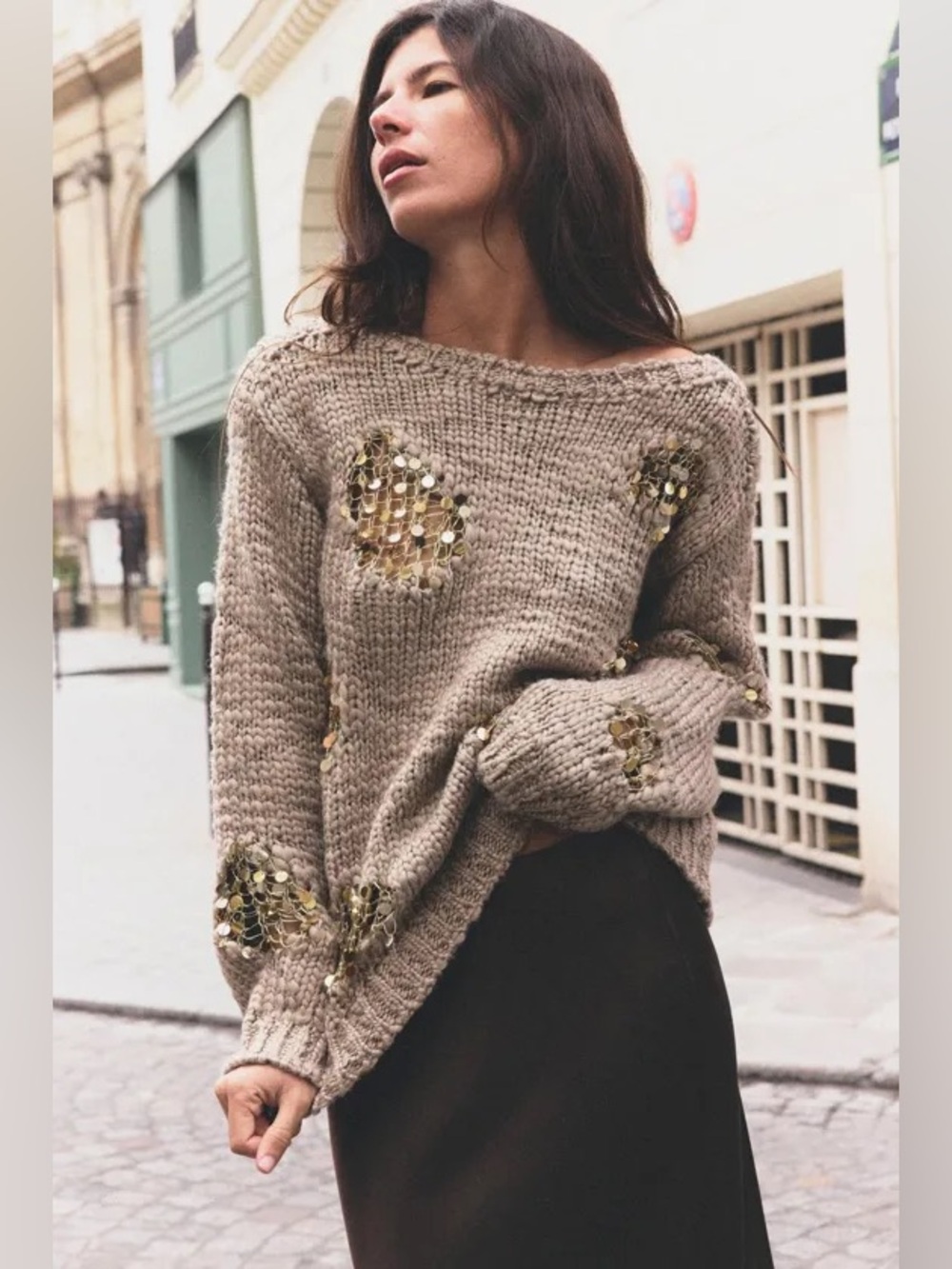 ZARA ~ Sequin sweater - Picture 3 of 9
